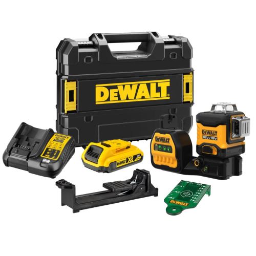 Laser krzyżowy DeWALT AKU - zestaw DCE089D1G18