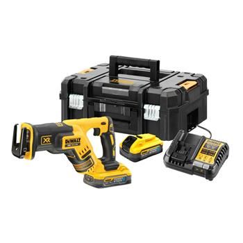 Akumulatorowa piła szablasta DeWALT, 2x akumulator 5Ah POWERSTACK DCS367H2T