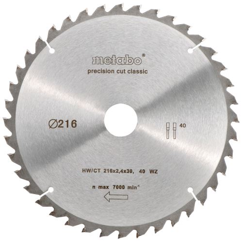 METABO Brzeszczot HW/CT 216 x 30 mm, 30 zębów 628062000