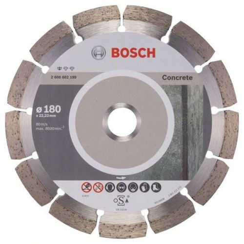 Diamentowa tarcza tnąca BOSCH Standard for Beton 180 x 22,23 x 2 x 10 mm 2608602199