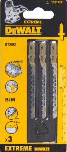 DeWALT Brzeszczot 82 mm, czyste po krzywych cięciach w laminatach o grubości do 15 mm (5 szt.) DT2081