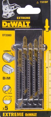 DeWALT Brzeszczot 82 mm, czyste proste cięcia w laminatach o grubości do 15 mm (5 szt.) DT2080