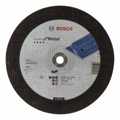 BOSCH Tarcza tnąca prosta Expert for Metal A 24 R BF, 300 mm, 20,00 mm, 3,5 mm 2608600706