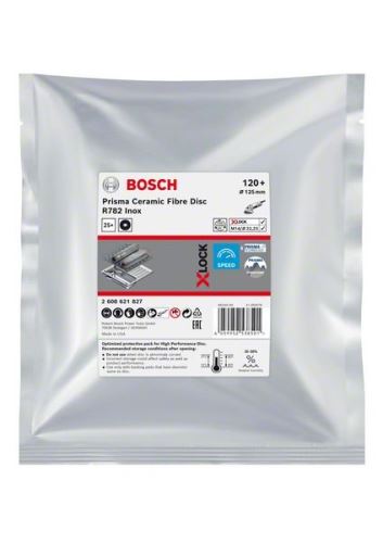 Krążek fibrowy BOSCH EXPERT PRISMA X-LOCK R782,125,P120,25szt 2608621827