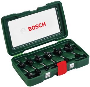 BOSCH 12-częściowy zestaw frezów węglikowych (Ř chwytu 8 mm) 2607019466