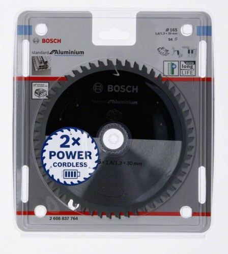 BOSCH Brzeszczot do pił akumulatorowych; Standard dla aluminium 165x30x1,8/1,3x54T 2608837764