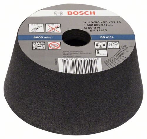 BOSCH Garnek do mielenia, stożkowy - kamień/beton 90 mm, 110 mm, 55 mm, 60 1608600241