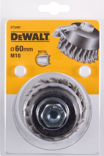 DeWALT Szczotka druciana z węzłami skrętnymi do szlifierek kątowych 65 mm, długość drutu 18 mm DT3500