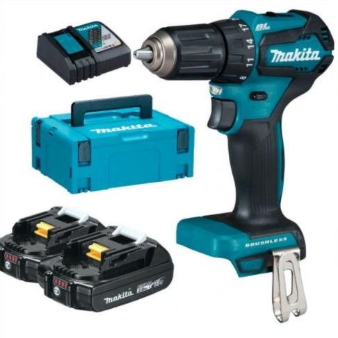 MAKITA Wkrętarka akumulatorowa Li-ion LXT 18V/2.0 Ah, Makpac DDF485RAJ