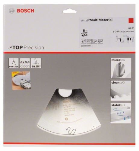 BOSCH Piła tarczowa Top Precision Best for Multi Material 254 x 30 x 2,3 mm, 80 2608642098