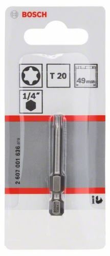 BOSCH Bit wkrętaka ekstra twardy Extra-Hart T20, 49 mm 2607001636