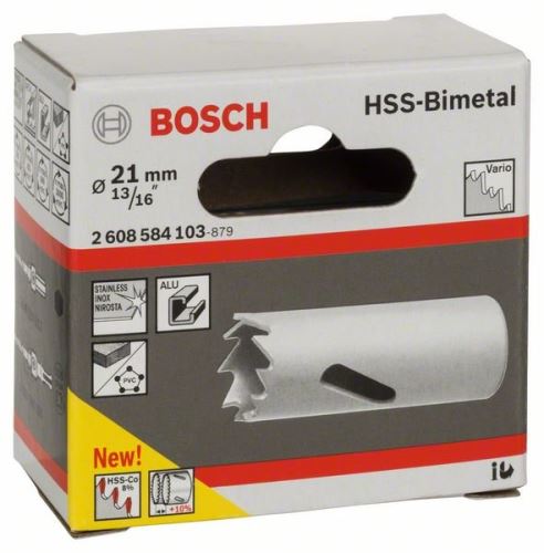 Dziurkacz bimetaliczny BOSCH HSS do adaptera standardowego 21 mm, 13/16" 2608584103