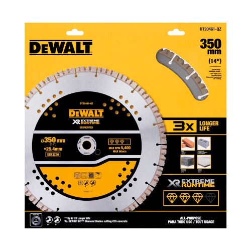 Segmentowa tarcza diamentowa DeWALT, 350 mm DT20461 DT20461