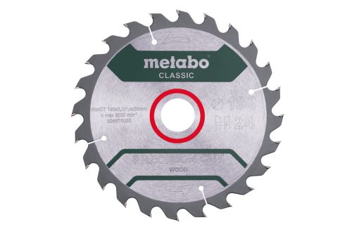 METABO Brzeszczot 190 x 30 mm, 24 zęby, 15° 628675000