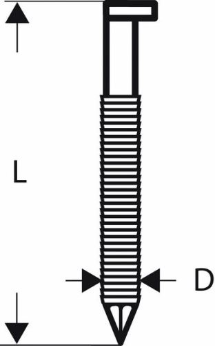 BOSCH SN34DK 90R Gwoździe paskowe z łbem typu D 3,1 mm, 90 mm, niepowlekane, rowkowane (2500 szt.) 2608200018