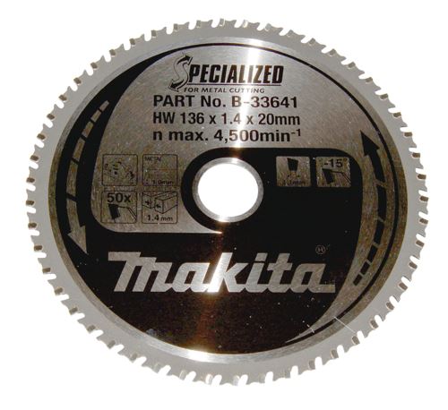 Brzeszczot MAKITA stal SPECIALIZED 136x1,4x20 mm 50 zębów B-33641