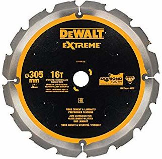 DeWALT Brzeszczot do płyt z cementu włóknistego i laminatu, 305 x 30 mm, 16 zębów DT1475