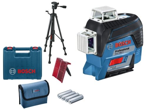 Laser krzyżowy Bosch + statyw BOSCH GLL 3-80 C + BT 150