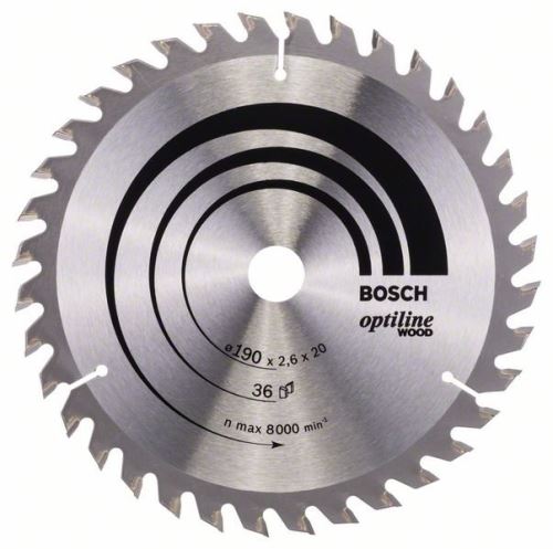 BOSCH Brzeszczot Optiline Wood 190 x 20/16 x 2,6 mm, 36 2608640613