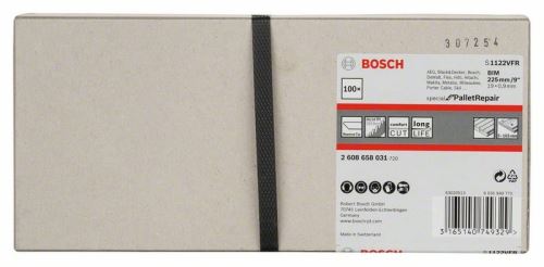 BOSCH Brzeszczot do pił ogonowych S 1122 VFR Special do naprawy palet (100 szt.) 2608658031