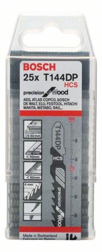 BOSCH Brzeszczot do piły szablastej T 144 DP Precision for Wood (25 szt.) 2608633A39