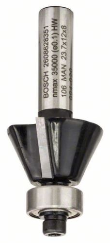 BOSCH Frez do krawędzi 8 mm, D1 23,7 mm, B 5,5 mm, L 12 mm, G 54 mm, 25° 2608628351