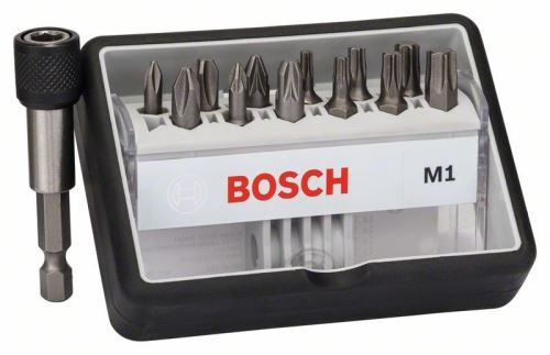 Zestaw końcówek wkrętakowych BOSCH (12+1) Robust Line, M Extra-Hart 25 mm, (12+1) zestaw końcówek 2607002563