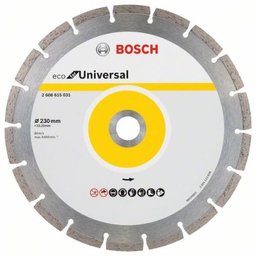 Diamentowa tarcza tnąca BOSCH ECO do uniwersalnego 150x22,23x2,1x7 (10 szt.) 2608615042