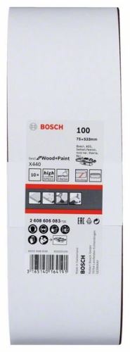 BOSCH 10-częściowy zestaw taśm szlifierskich X440 75 x 533 mm, 100 2608606083