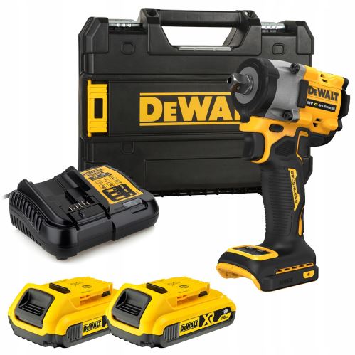 DEWALT Akumulatorowa zakrętarka udarowa (2x2Ah) 18V (1/2"), 2x akumulator DCF922D2T