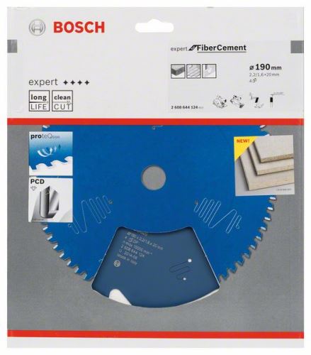 BOSCH Brzeszczot Expert do cementu włóknistego 190 x 20 x 2,2 mm, 4 2608644124