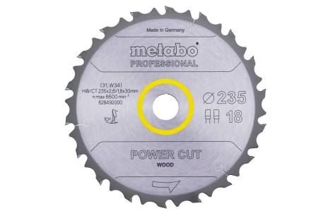 METABO Brzeszczot „Powercut Wood – professional”, 235 x 30 mm, 18 zębów, FZ/FA 10° 628492000