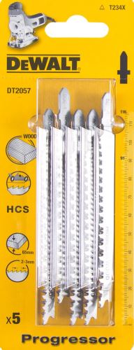 Brzeszczot DeWALT Progressor do drewna do 65 mm, 116 mm T234X (5 szt.) DT2057