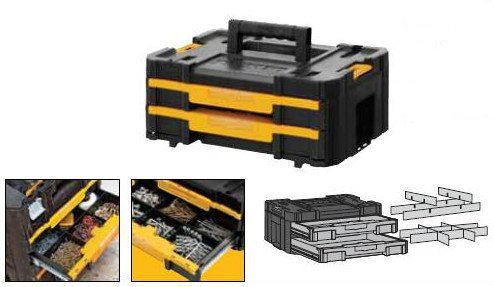 DeWALT TSTAK IV - walizka z dwiema szufladami na akcesoria DWST1-70706