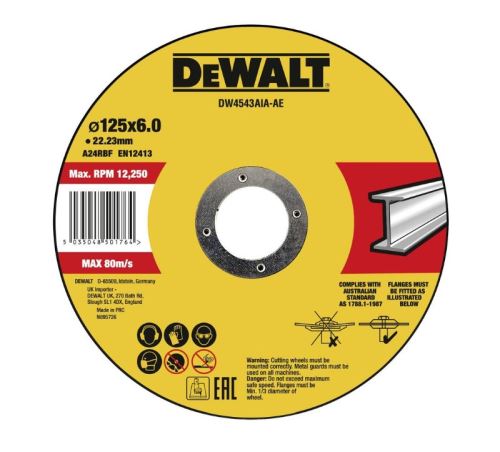 DeWALT Tarcza tnąca do metalu 125 x 22,23 x 6 mm DW4543AIA