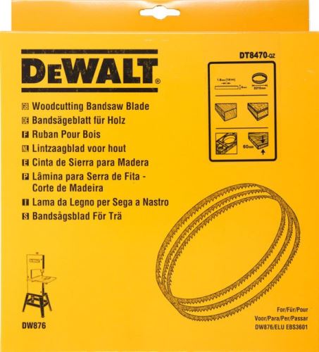 DeWALT Piła taśmowa do drewna i tworzyw sztucznych, rzeźbienie, szerokość 4 mm DT8470