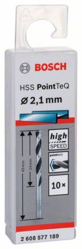 Wiertło kręte BOSCH HSS PointTeQ 2,1 mm (10 szt.) 2608577189