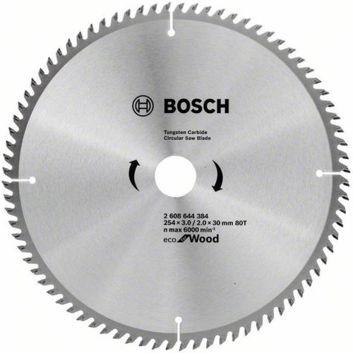 BOSCH Brzeszczot Eco do drewna 254x3,0/2,0x30 80T 2608644384