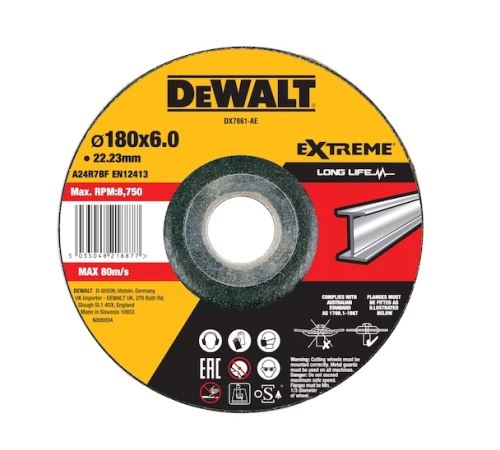 DeWALT Ściernica do metali 180 x 6 x 22,23 mm DX7961