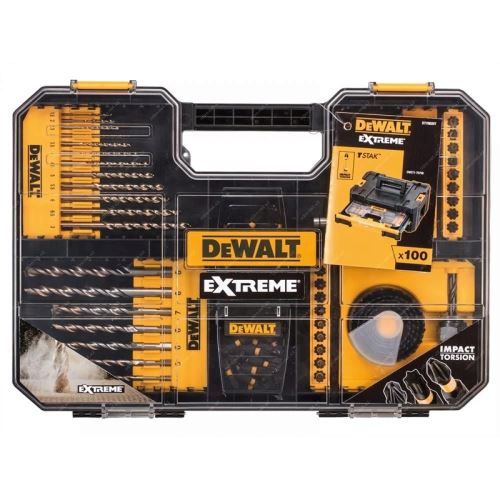 DeWALT akcesoria/zestaw bitów; Wiertła; korony / (100 szt.) DT70620T