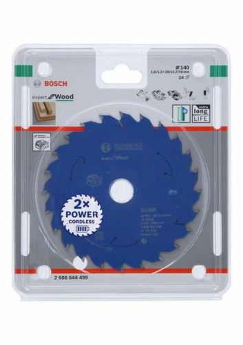 BOSCH Brzeszczot do pił akumulatorowych; Ekspert do drewna 140x20x1,8/1,3x24T 2608644499