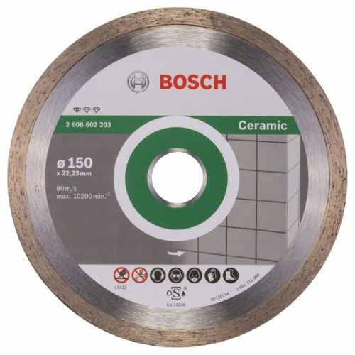 BOSCH Diamentowa tarcza tnąca Standard for Ceramic 150 x 22,23 x 1,6 x 7 mm 2608602203