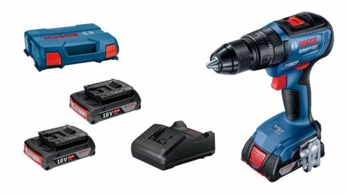 Bosch Profesjonalny zestaw: GSB 18V-50 + 3× GBA 2,0Ah + GAL 18V-20 w walizce L-Case 06019H5121