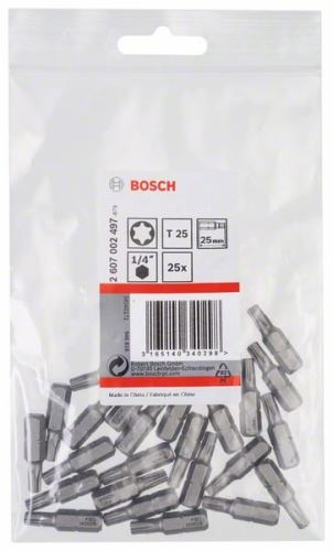 BOSCH Końcówka wkrętakowa ekstra twarda Extra-Hart T25, 25 mm (25 szt.) 2607002497