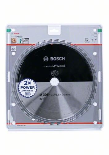 BOSCH Brzeszczot do pił akumulatorowych; Standard do drewna 305x30x2,2/1,6x40T 2608837741