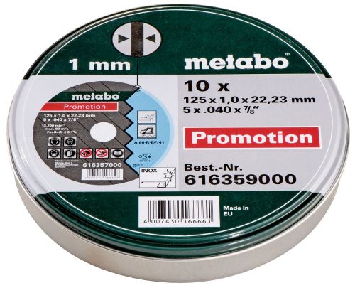 Zestaw tarcz METABO Promotion 125 mm (10 szt.) 616359000