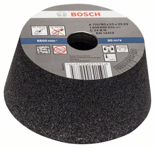 BOSCH Garnek do mielenia, stożkowy - kamień/beton 90 mm, 110 mm, 55 mm, 24 1608600239