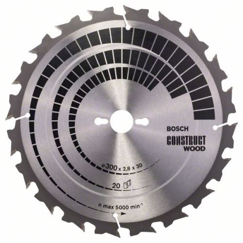 BOSCH Brzeszczot Construct Wood 300 x 30 x 2,8 mm; 20 2608640700