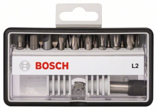 BOSCH (18+1) zestaw końcówek wkrętakowych Robust Line, L Extra-Hart 25 mm, (18+1) zestaw końcówek 2607002568