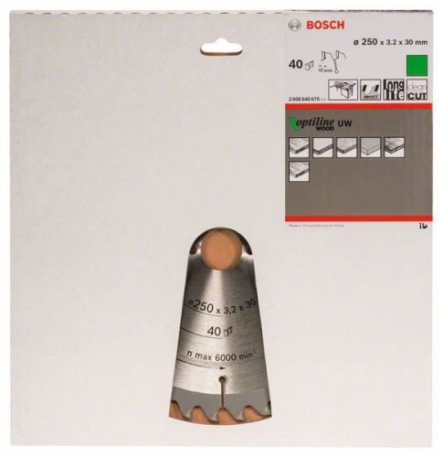 BOSCH Brzeszczot Optiline Wood 250 x 30 x 3,2 mm, 40 2608640670